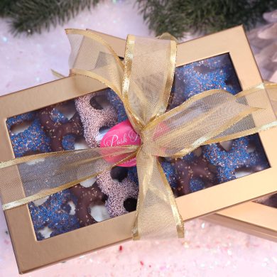 10 Piece Pretzel Gift Box Hanukkah Chocolate Covered Pretzels