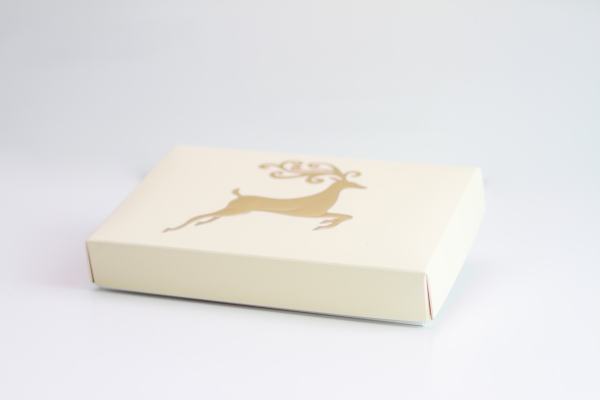 Reindeer chocolate covered pretzel gift box