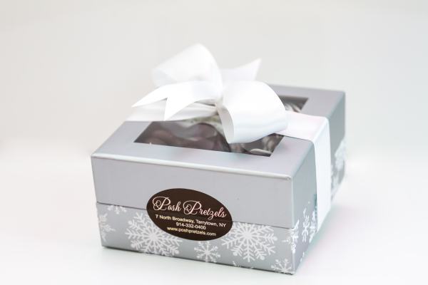 Winter wonderland chocolate pretzel gift box